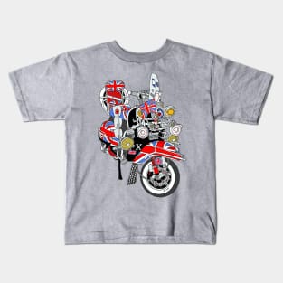 Union Jack Mods Bike Kids T-Shirt